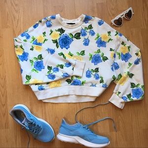 The Kooples Sport Oversized Cropped Sweatshirt